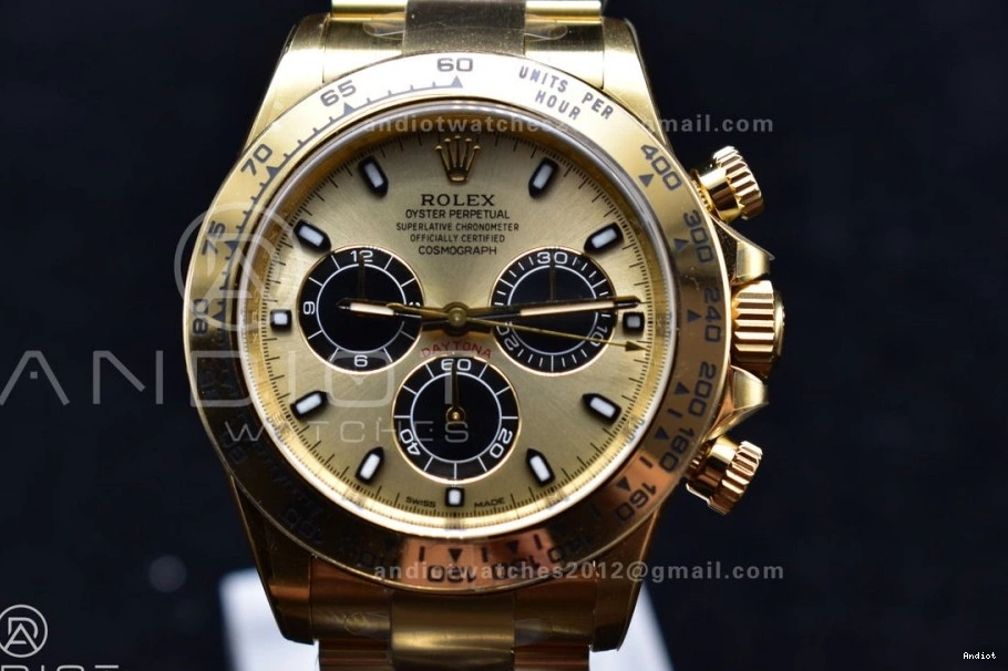 Black Daytona Dial 1:1 Edition Clean 116505 on SA4130 YG V2 YG Markers Bracelet Best 0302